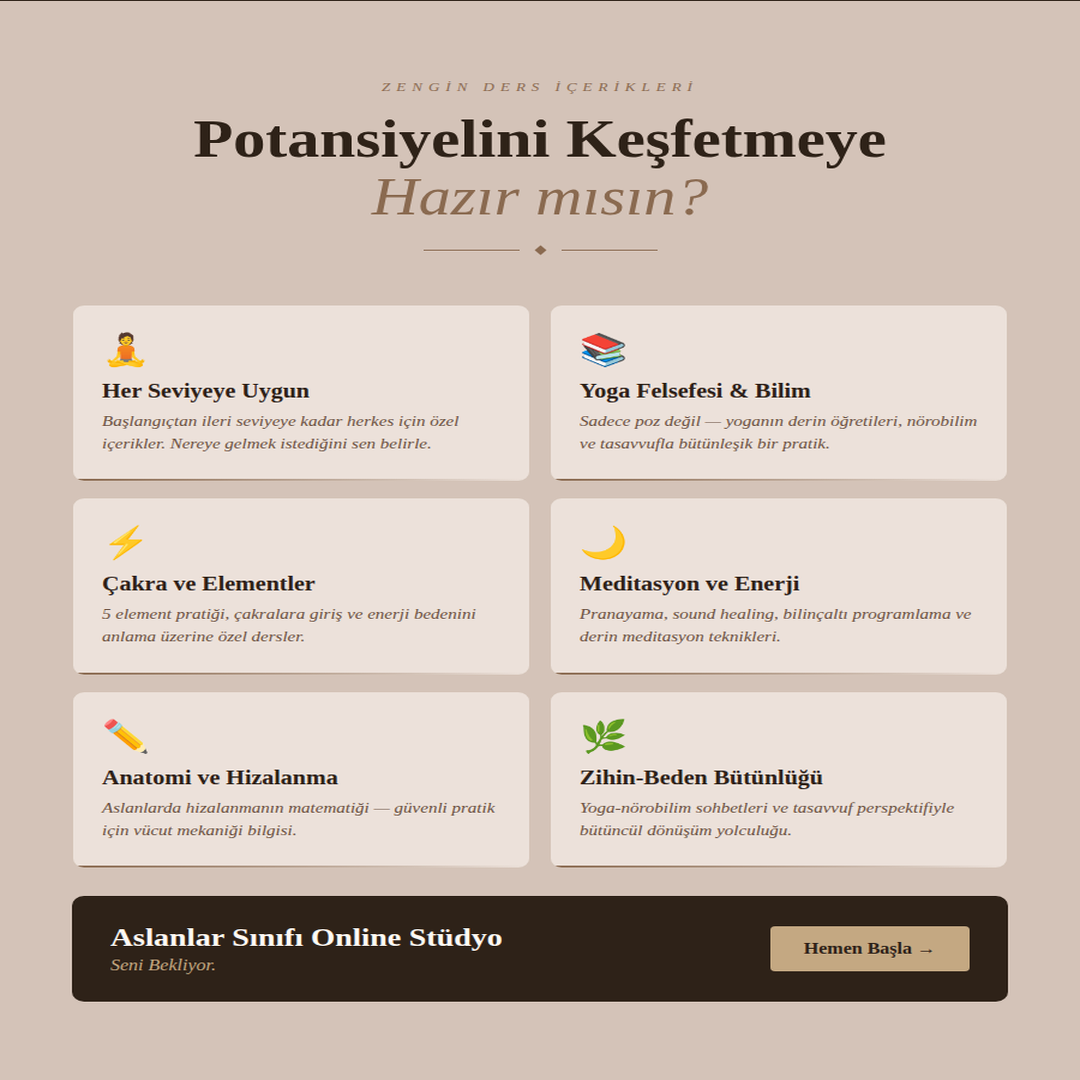 Aslanlar Sınıfı Tam Program
