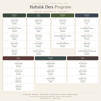 Aslanlar Sınıfı Tam Program